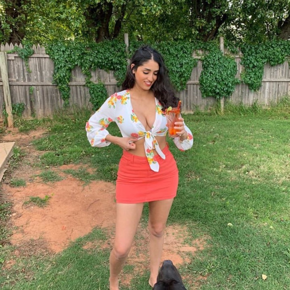 Tommy Hilfiger Coral Denim Mini Skirt